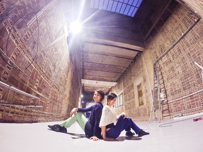 Setting up the studio